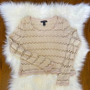 Cute INC International Concepts Crochet Boho sweater
